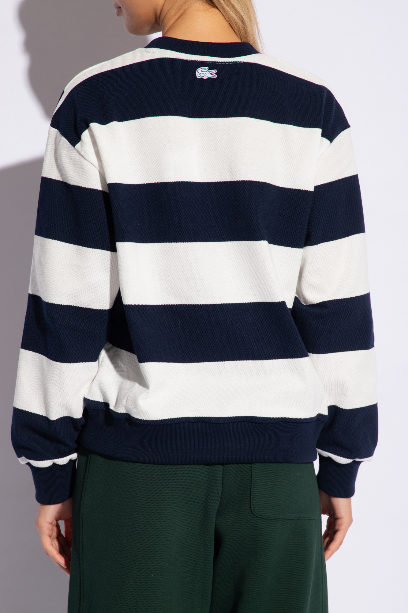 Lacoste deals striped sweatshirt